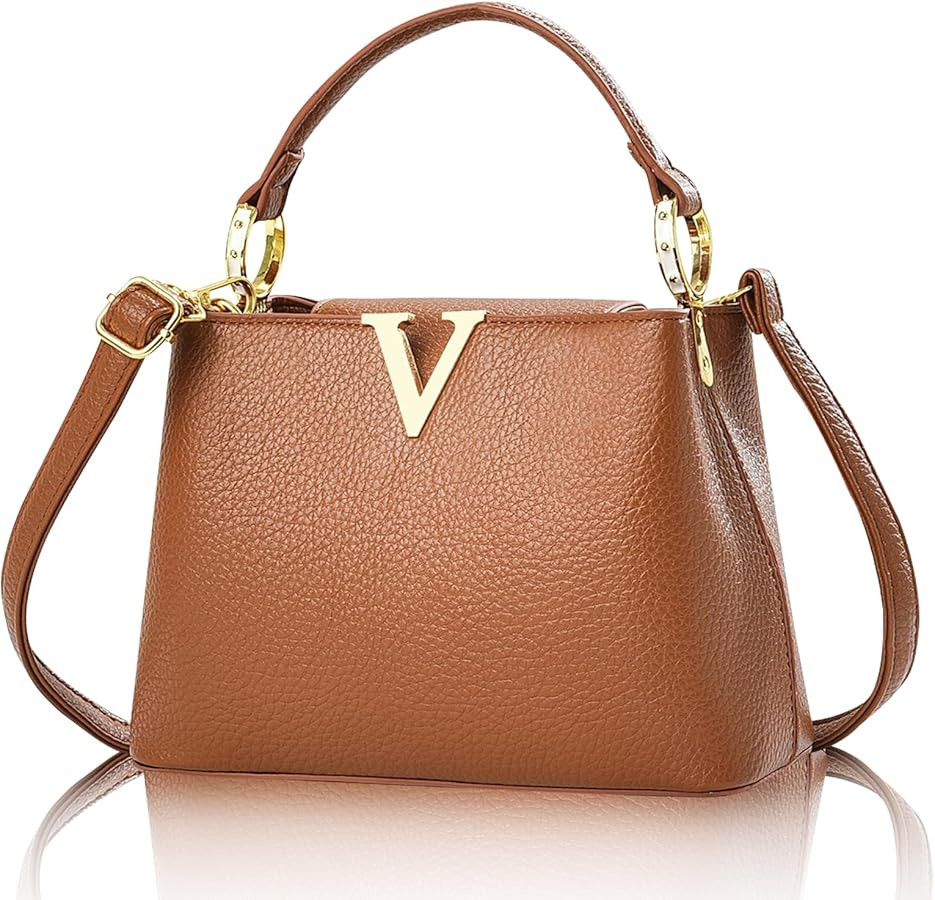 Satchel Bag for Women, Crocodile Leather Purse Top Handle Purse Small Crossbody Handbag Women's S... | Amazon (US)
