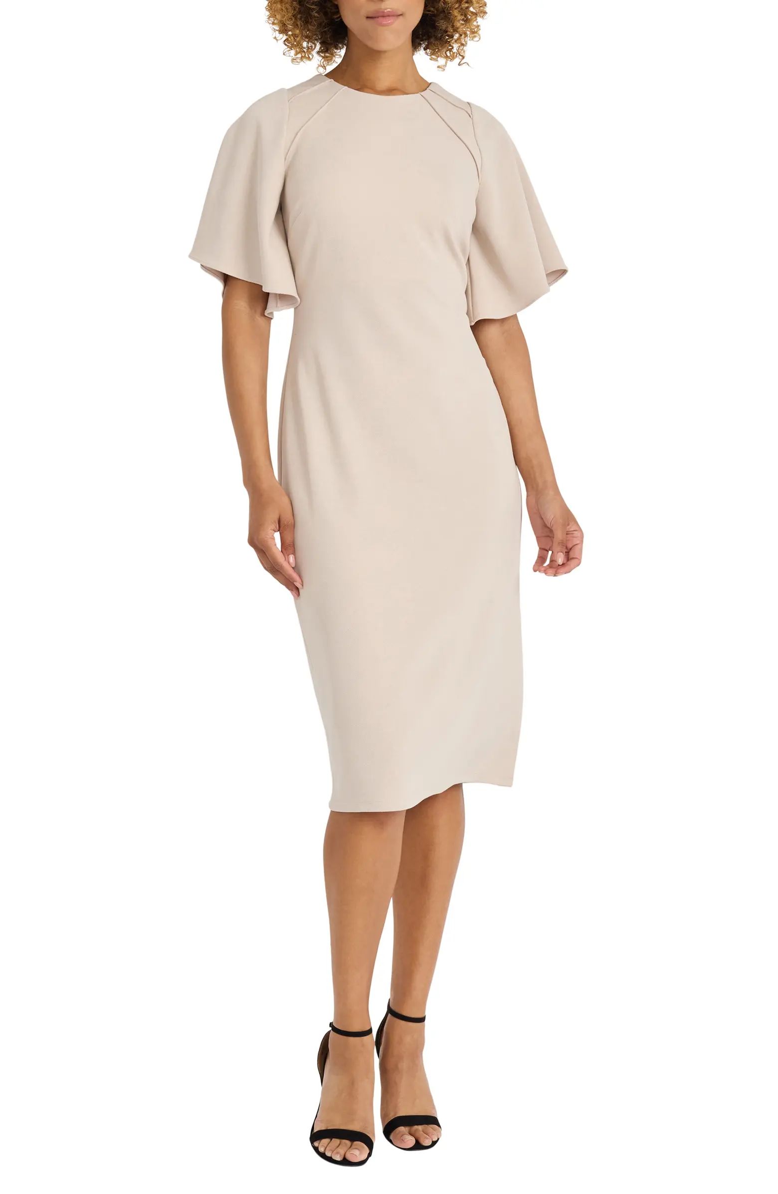 Flutter Sleeve Sheath Dress | Nordstrom