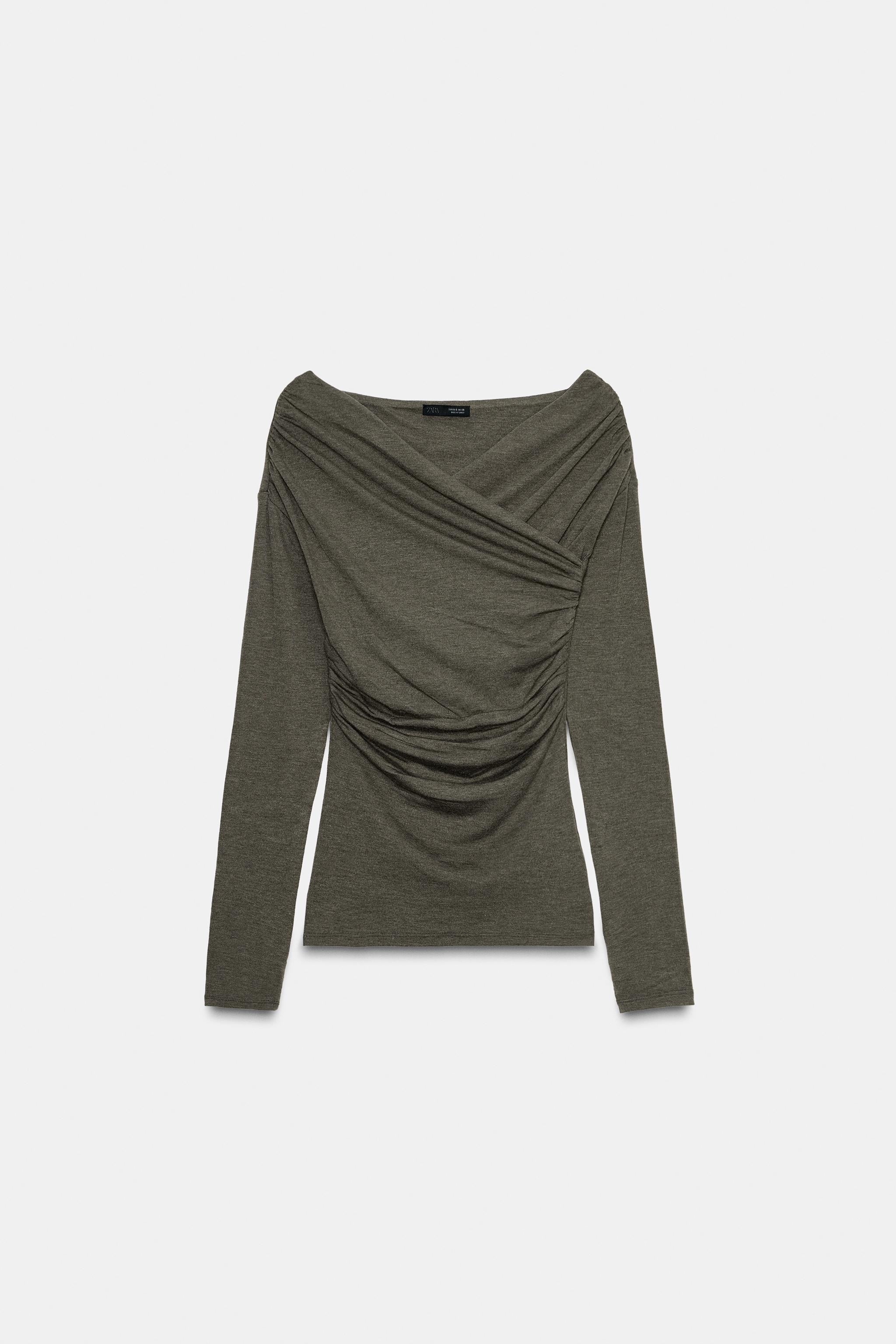 DRAPED WRAP TOP | Zara US