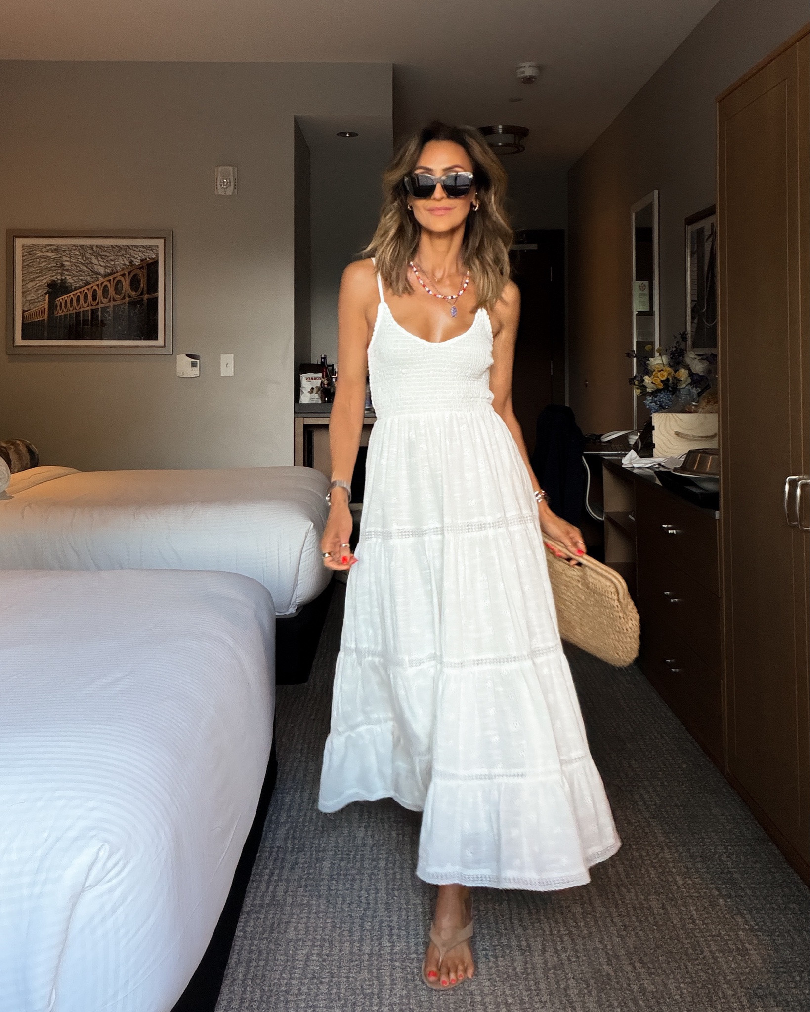 This tiered eyelet maxi dress is giving Euro summer! Gorgeous ruched corset and adjustable straps, flowy and beautiful xs

#LTKootd #LTKSeasonal #LTKTravel