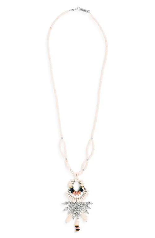 Isabel Marant Beaded Necklace in Ecru/Silver at Nordstrom | Nordstrom