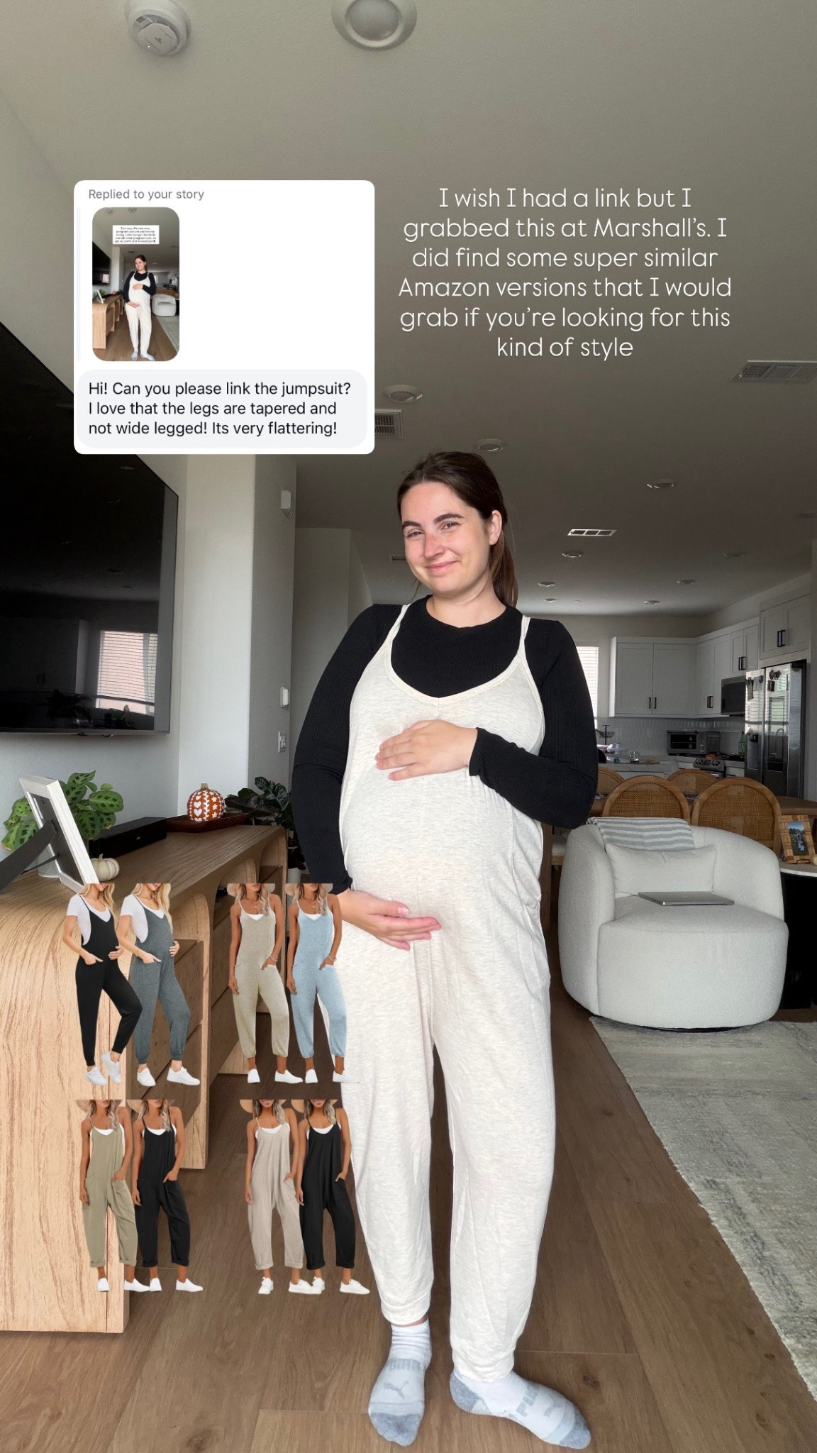 Some comfy jumpsuit options that are a little more tapered in the leg! The one I’m wearing is a Marshall’s fine but I’m linking some super similar options for you 💕 

#LTKBump #LTKFindsUnder50