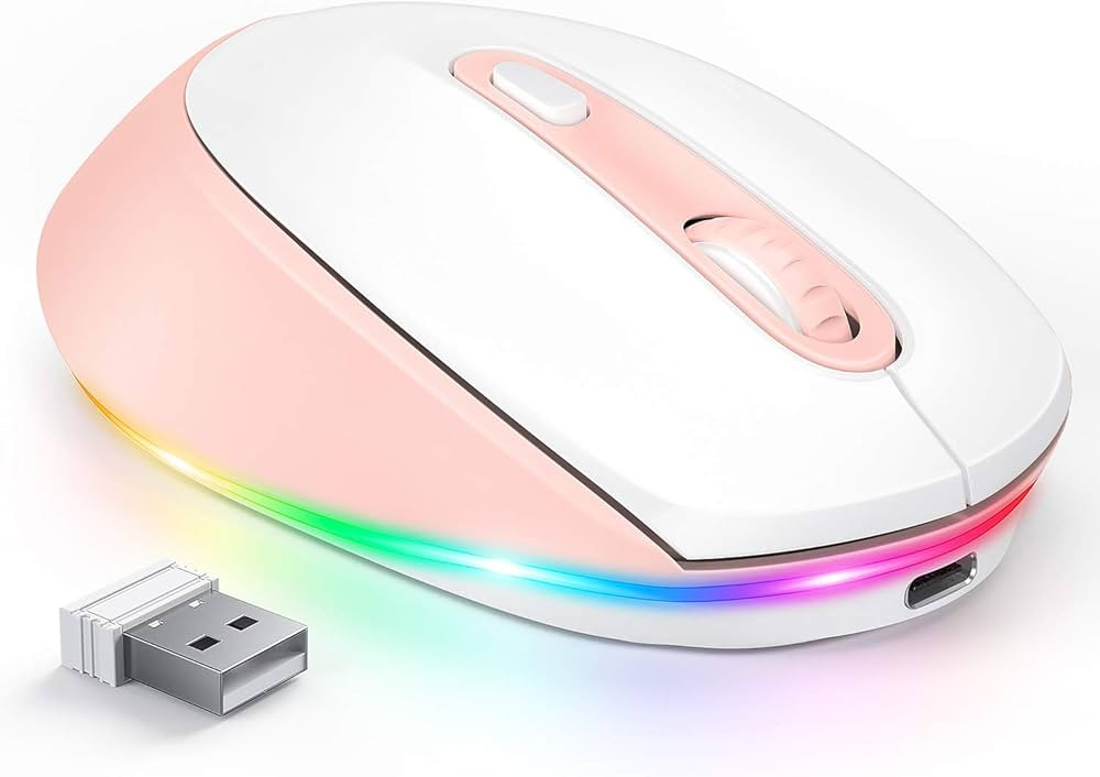seenda Wireless Mouse, Rechargeable Light Up Mouse for Laptop, Small Cordless Mice with Quiet Cli... | Amazon (US)