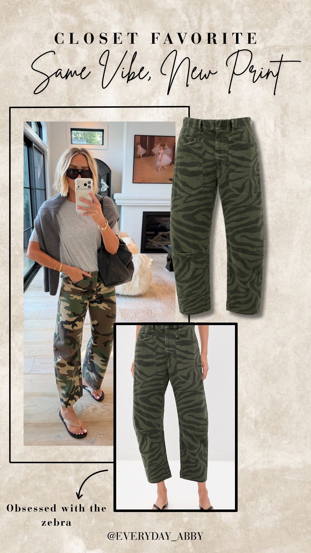 Same vibe, new print!! Loving this army green zebra. Will be so good for this fall ✨✨

#LTKstorytime #LTKootd #LTKgrwm