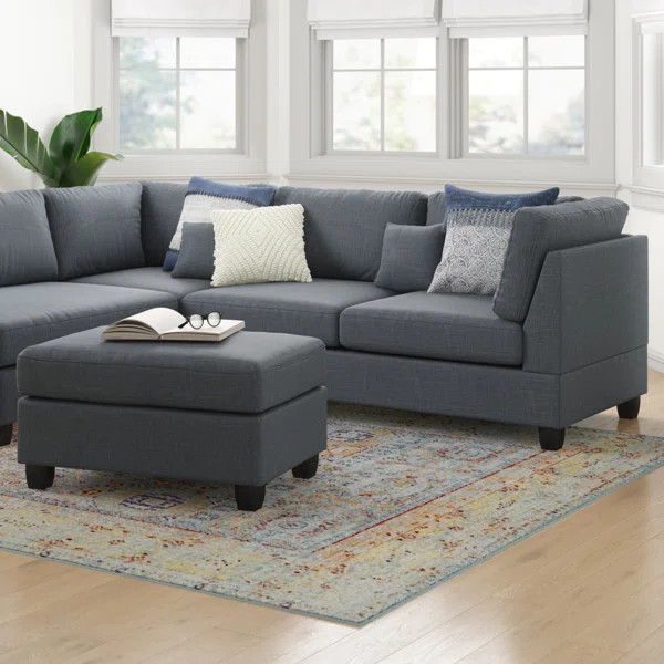 Ludlow 104" Reversible Sectional with Ottoman | Wayfair North America