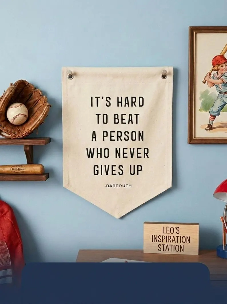 Babe Ruth Quote Canvas Banner – Baseball Sports Decor, Cotton Tapestry - Etsy | Etsy (US)