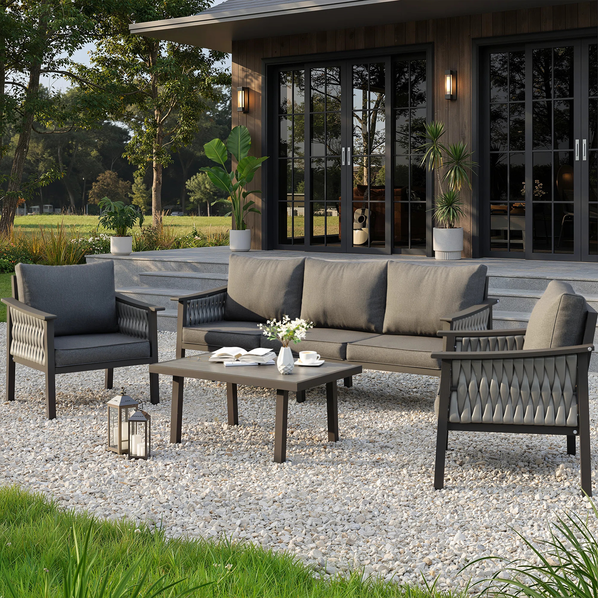 Latitude Run\u00ae Metal Outdoor Patio Furniture(Set Of 6) | Wayfair | Wayfair North America