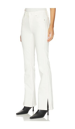 PAIGE High Rise Laurel Canyon Forward Panel Vent Bootcut Jeans in White. - size 29 | Revolve Clothing (Global)