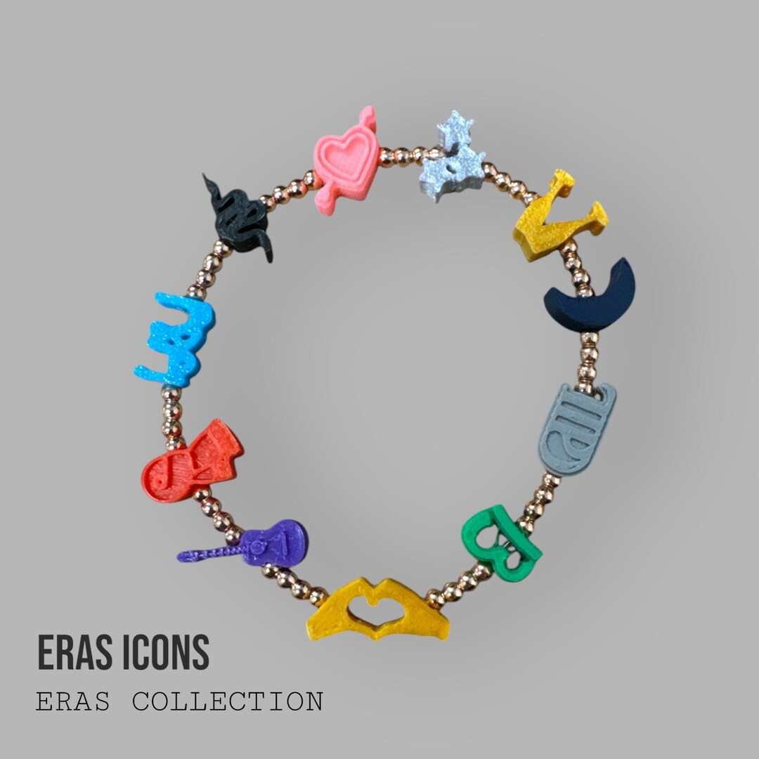 Eras Icon Bracelet Custom 18K Gold Bracelet Eras Collection Swiftie Inspired Friendship Bracelets... | Etsy (US)