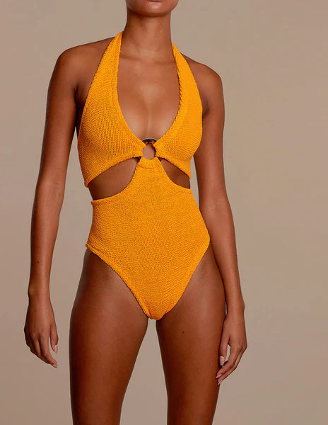 Hunza G - Ursula Swim Crinkle - Mango Sorbet | Jessie Boutique