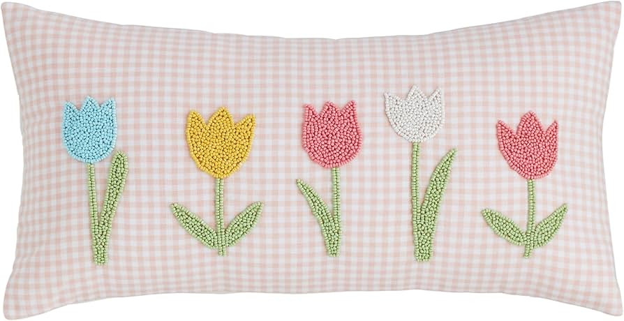 Mud Pie Bunny Easter Pillow, Tulip | Amazon (US)