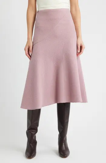 BOSS Vicena Maxi Woven Boiled Wool Skirt in Rose Haze at Nordstrom Rack, Size 0 | Nordstrom Rack