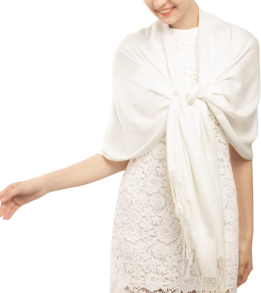 Women's Silky Scarf Pashmina Shawls and Wraps for Wedding Favors Bride Bridesmaid Gifts Evening Dres | Amazon (US)