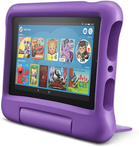 Fire 7 Kids tablet, 7" Display, ages 3-7, 16 GB, Purple Kid-Proof Case | Amazon (US)