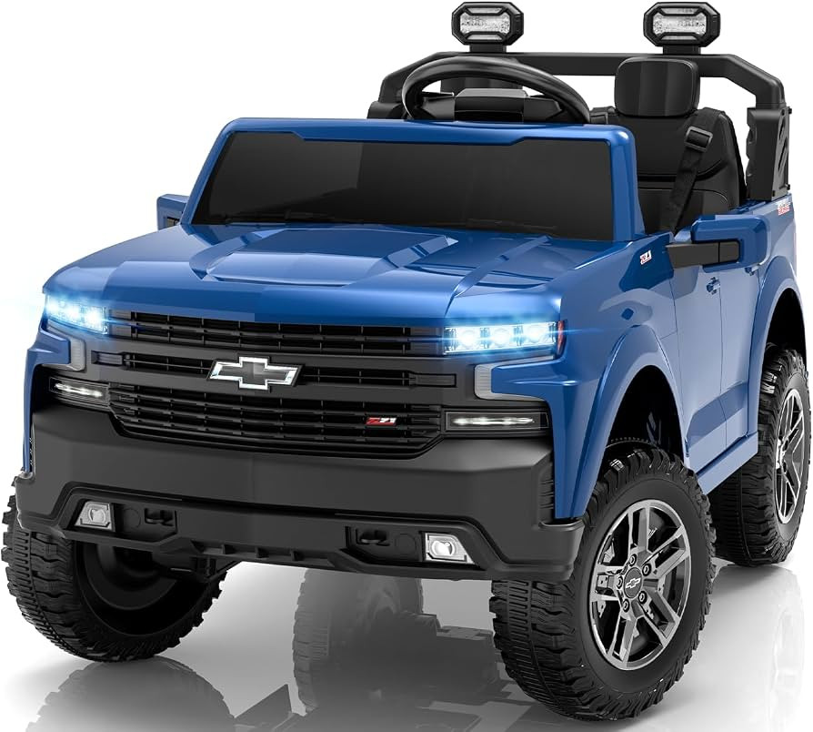 2 Seater Ride on Car for Kids, 24V Licensed Chevrolet Silverado Battery Powered Electric Car w/Re... | Amazon (US)