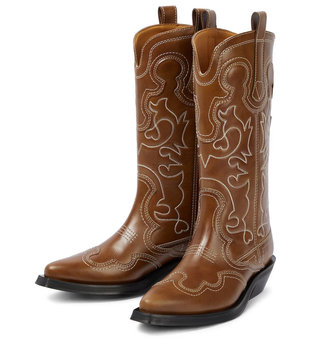 Embroidered leather cowboy boots | Mytheresa (UK)