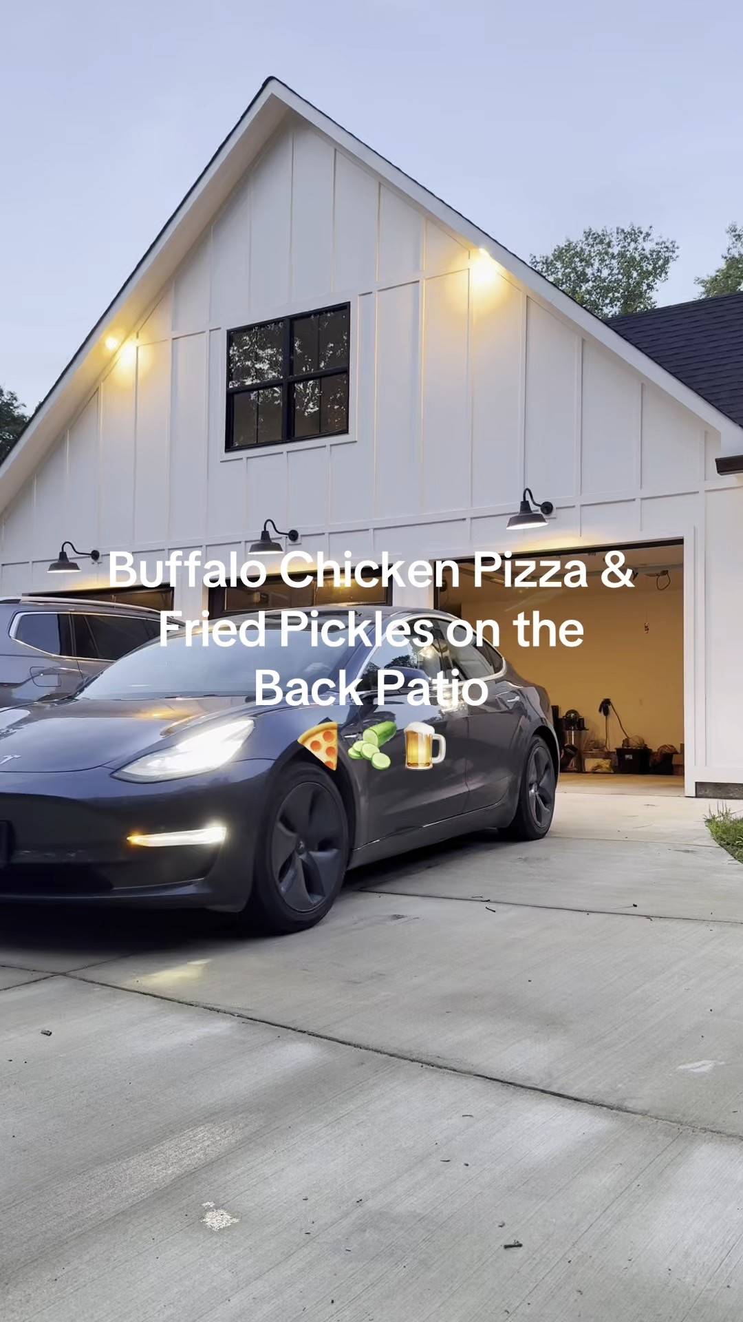 Buffalo Chicken Pizza and Fried Pickles on the Back Patio #cooking 

#LTKHome #LTKFamily