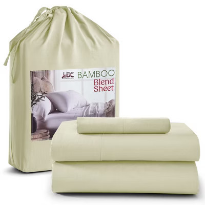 3 Piece Rayon From Bamboo Blend Sheet Set Extra Soft Cooling Sheets - Twin Extra Long Beige | Target