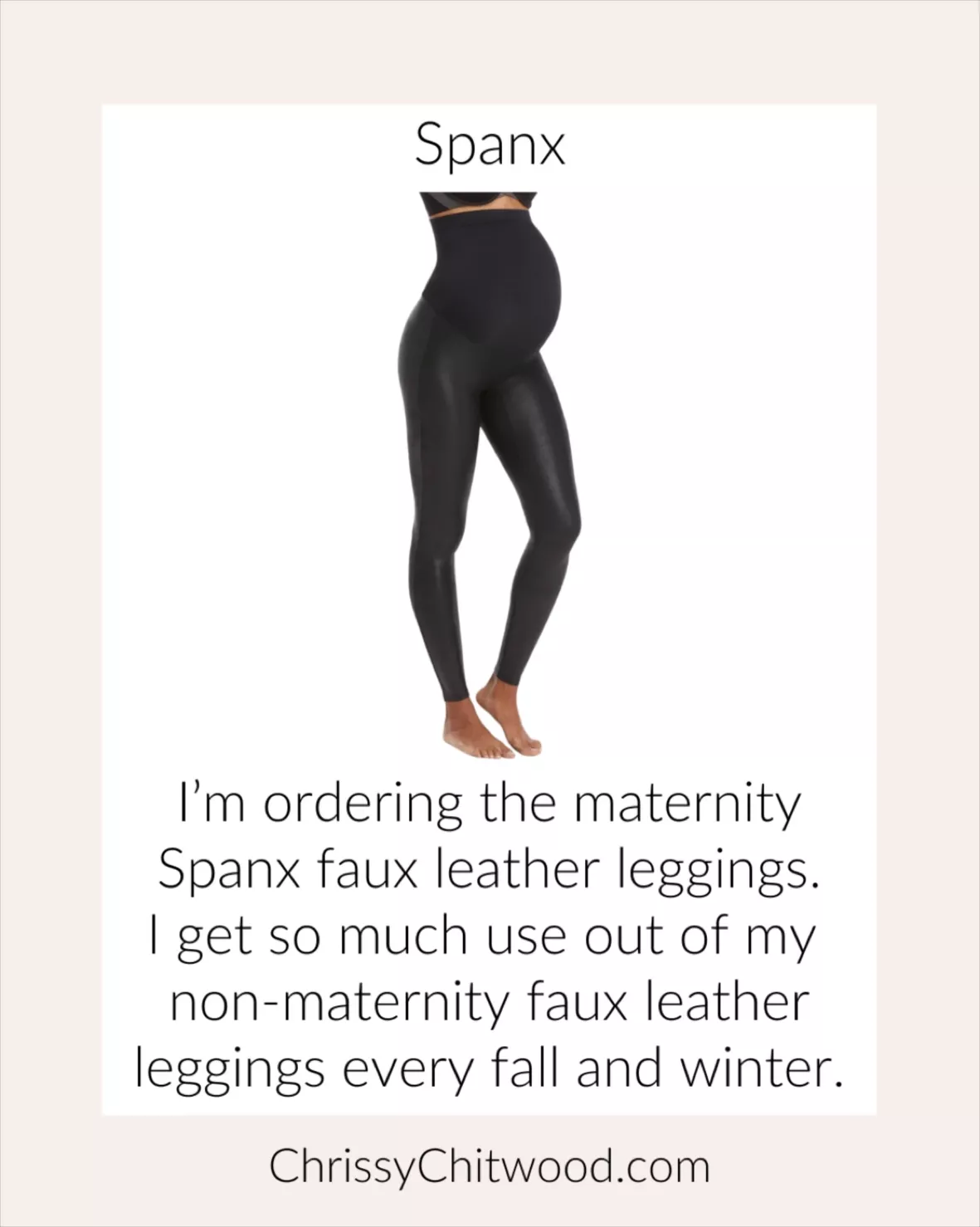SPANX Mama Faux Leather Leggings