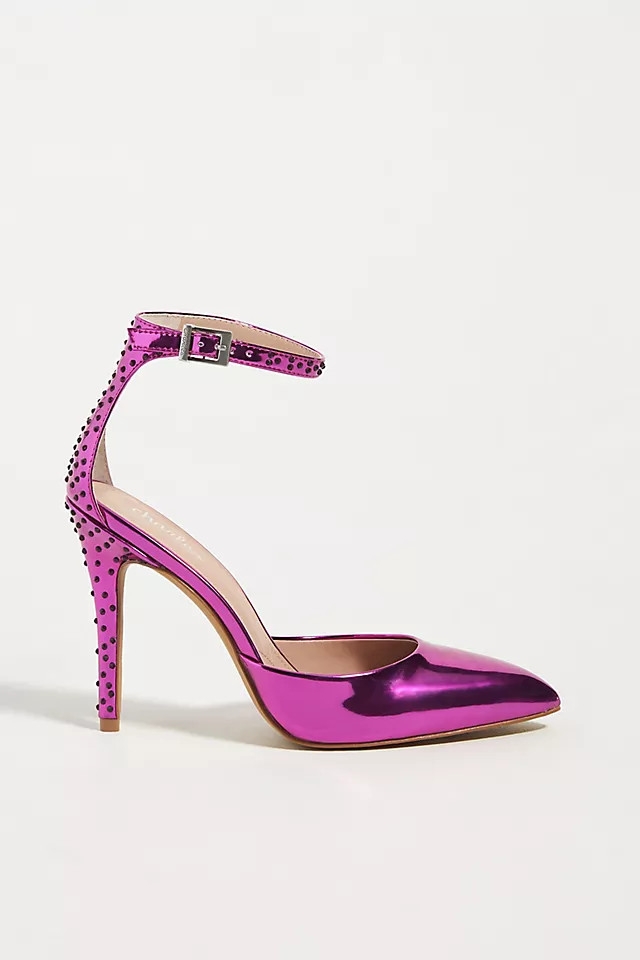 Charles David Embellished Ankle-Strap Heels | Anthropologie (US)