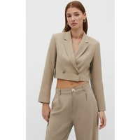 Stradivarius Flowing cropped blazer Brown M | Stradivarius (UK)