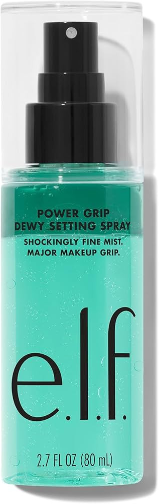 e.l.f. Power Grip Dewy Setting Spray, Ultra Fine Mist Made With Hyaluronic Acid, Grips Makeup For... | Amazon (US)