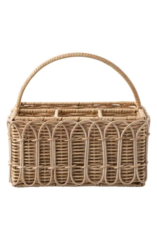Juliska Provence Rattan Flatware Basket in Whitewash at Nordstrom | Nordstrom