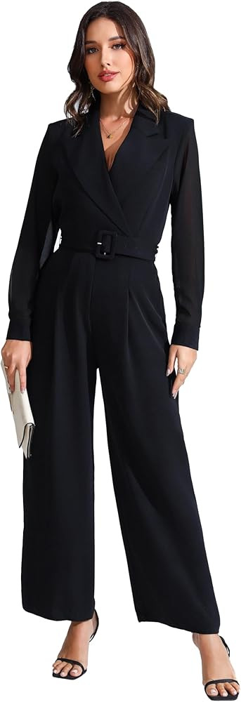 Love Welove Fashion Women’s Dressy Fall Jumpsuits – Long Sleeve Formal Rompers, Elegant Weddi... | Amazon (US)