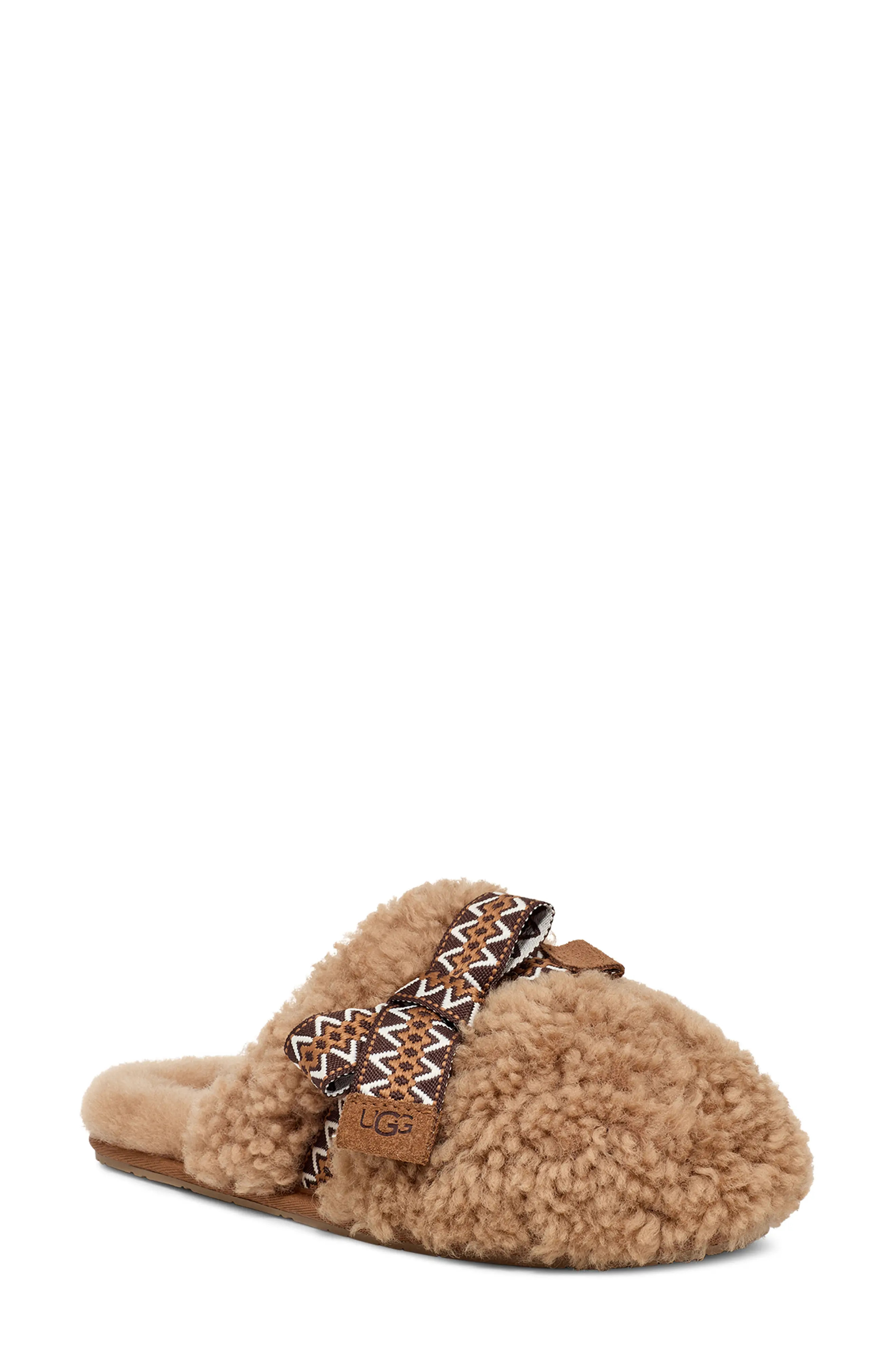 UGG\u00ae Maxi Curly Genuine Shearling Scuff Slipper (Nordstrom Exclusive) (Women) | Nordstrom | Nordstrom