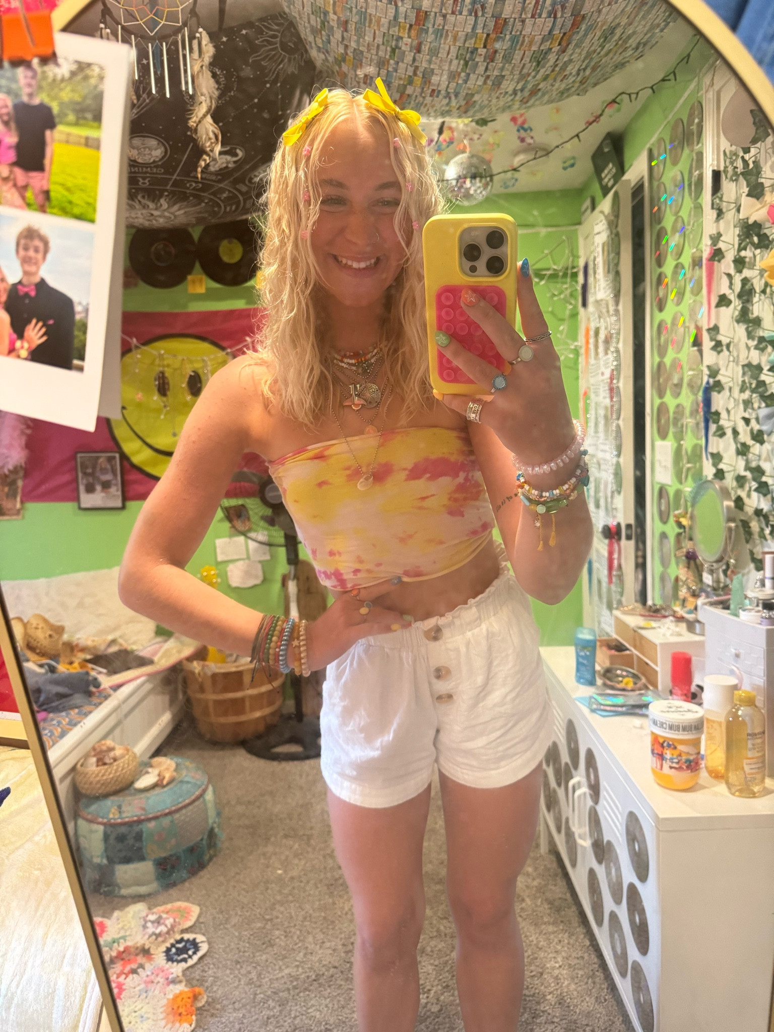 TOP IS MADE BY ME 
Shorts are thrifted but from princess Polly 