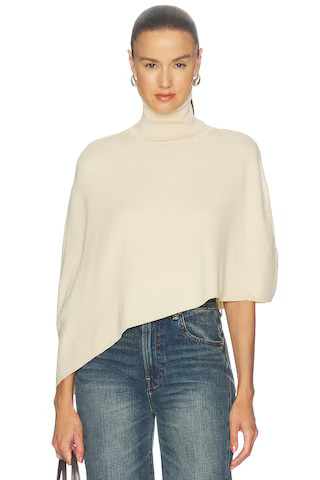 ALL THE WAYS Sophie Poncho in Cream. - size L | Revolve Clothing (Global)