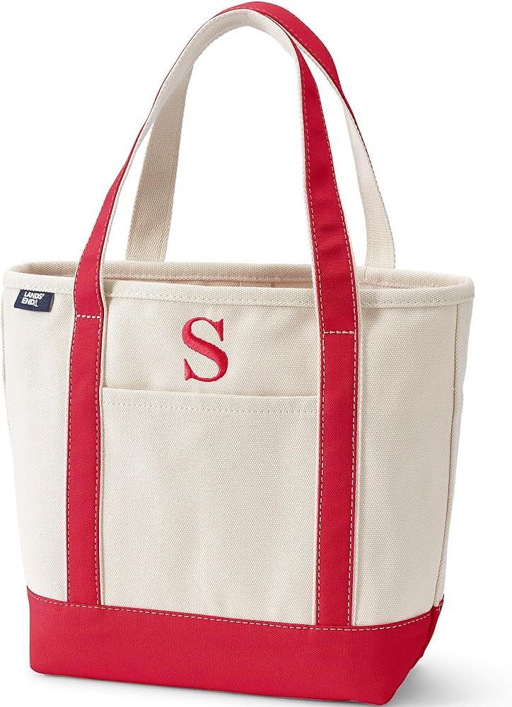 Lands' End Pre-Monogrammed Letter Canvas Tote Bag | Amazon (US)