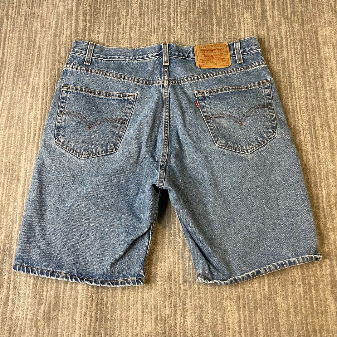 Vintage 2000s Levi's 505 Regular Fit Red Tab Essential Summer Spring Jorts Stitched Logo Blue Den... | Etsy (US)