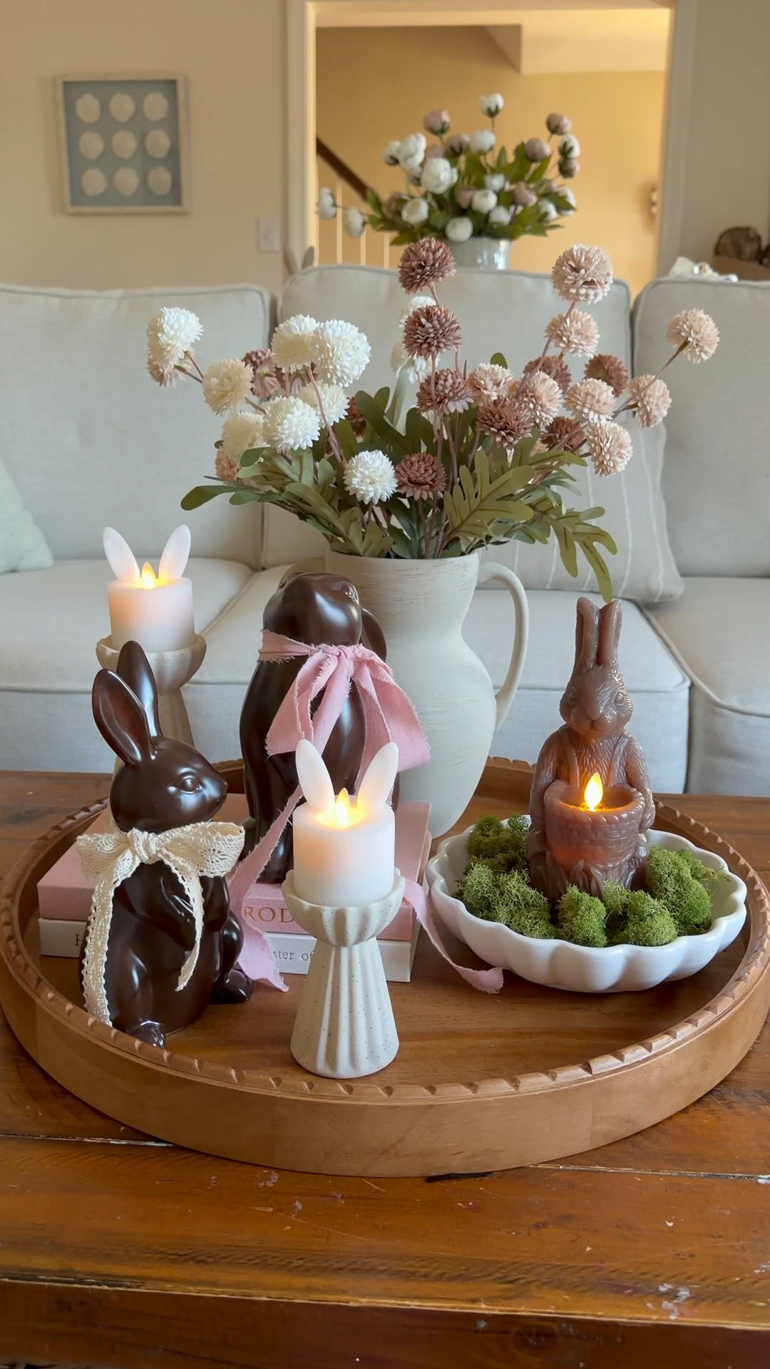 This chocolate bunny candle is so adorable! I paired it with my favorite bunny tea lights and some DIY chocolate bunnies for this festive neutral centerpiece! The candles are @luminaraworldwide, my favorite favorite flameless candles. 

Use my code MERRYVIBES10 for 10% off! 

#LTKHome #LTKSeasonal
