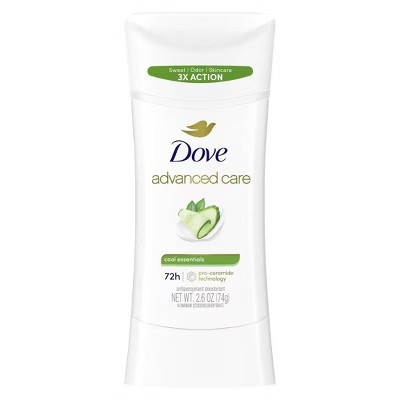 Dove Beauty Advanced Care Cool Essentials 72-Hour Solid Antiperspirant & Deodorant Stick - 2.6oz | Target