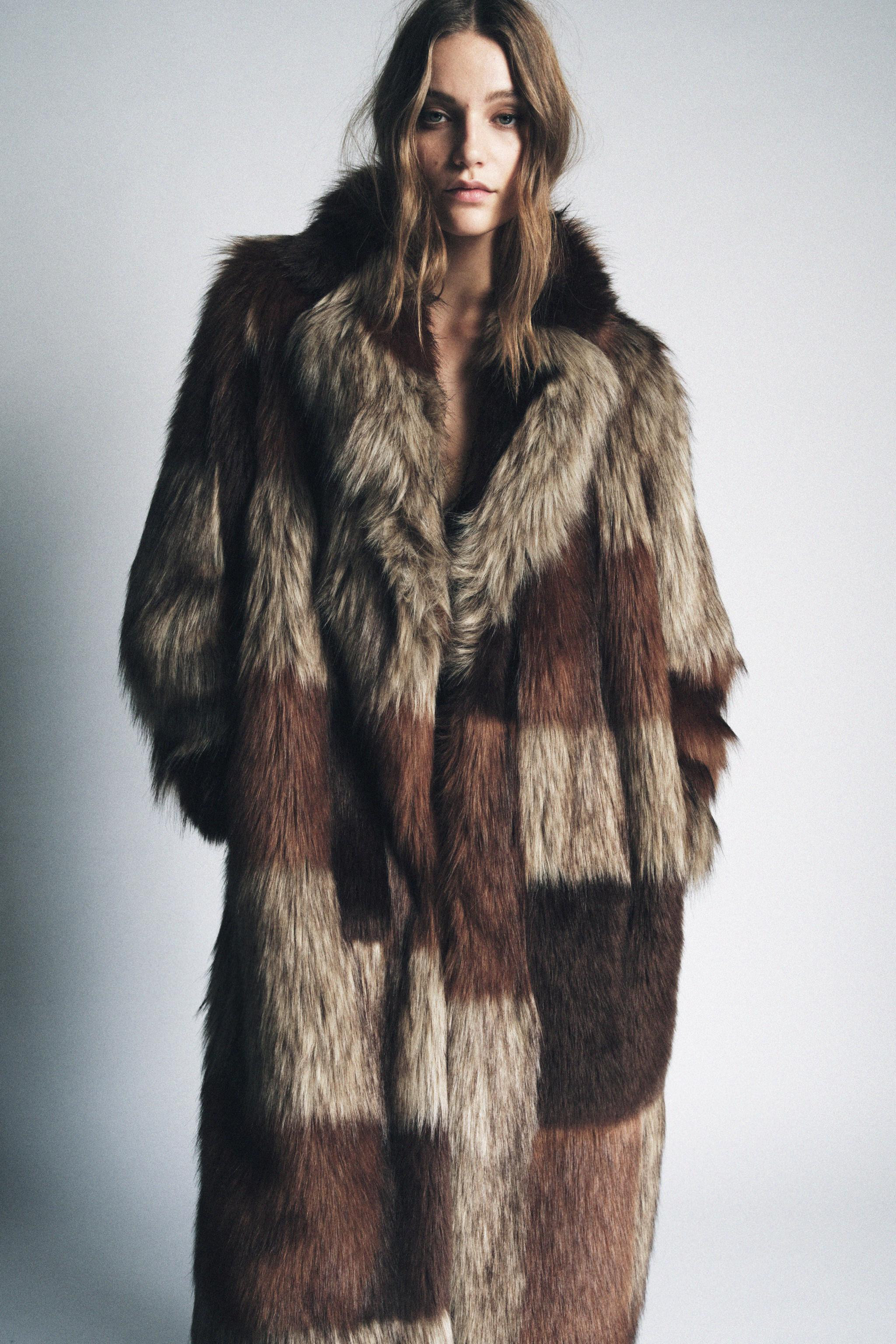 PATCHWORK FAUX FUR COAT ZW COLLECTION LIMITED EDITION | Zara US