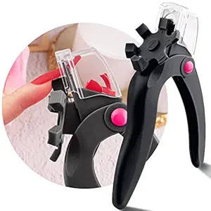 Adjustable Acrylic Nail Clippers with Sizer, Catcher and Length Measurement, Black Professional D... | Amazon (US)