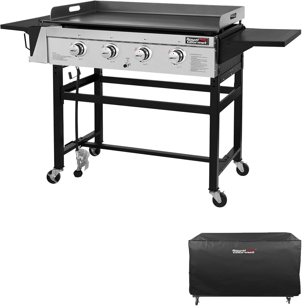 Royal Gourmet 4 Burner Flat Top Grill Griddle Combo Outdoor propane Gas Griddle, GB4001C, 52,000 ... | Amazon (US)