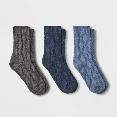 Women's 3pk Textured Argyle Crew Socks - Universal Thread™ 4-10 | Target