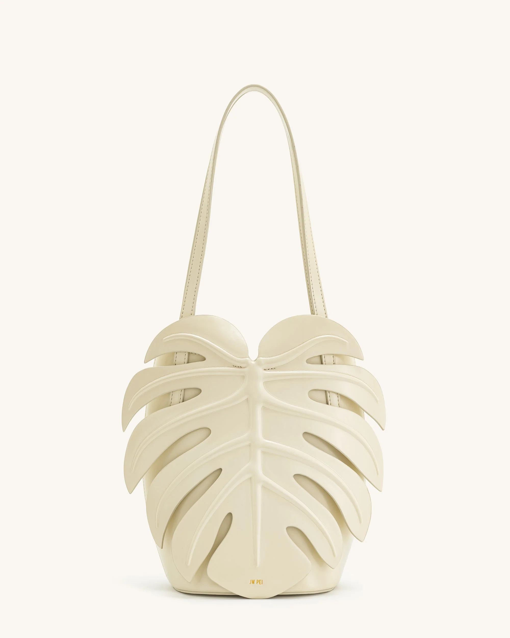 Cecelia Leaf Shape Shoulder Bag - White | JW PEI US