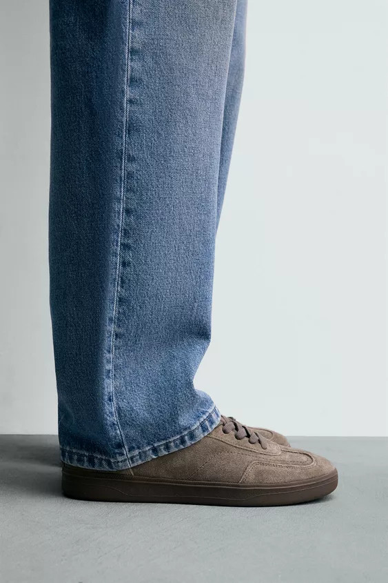 LEATHER SNEAKERS | Zara US