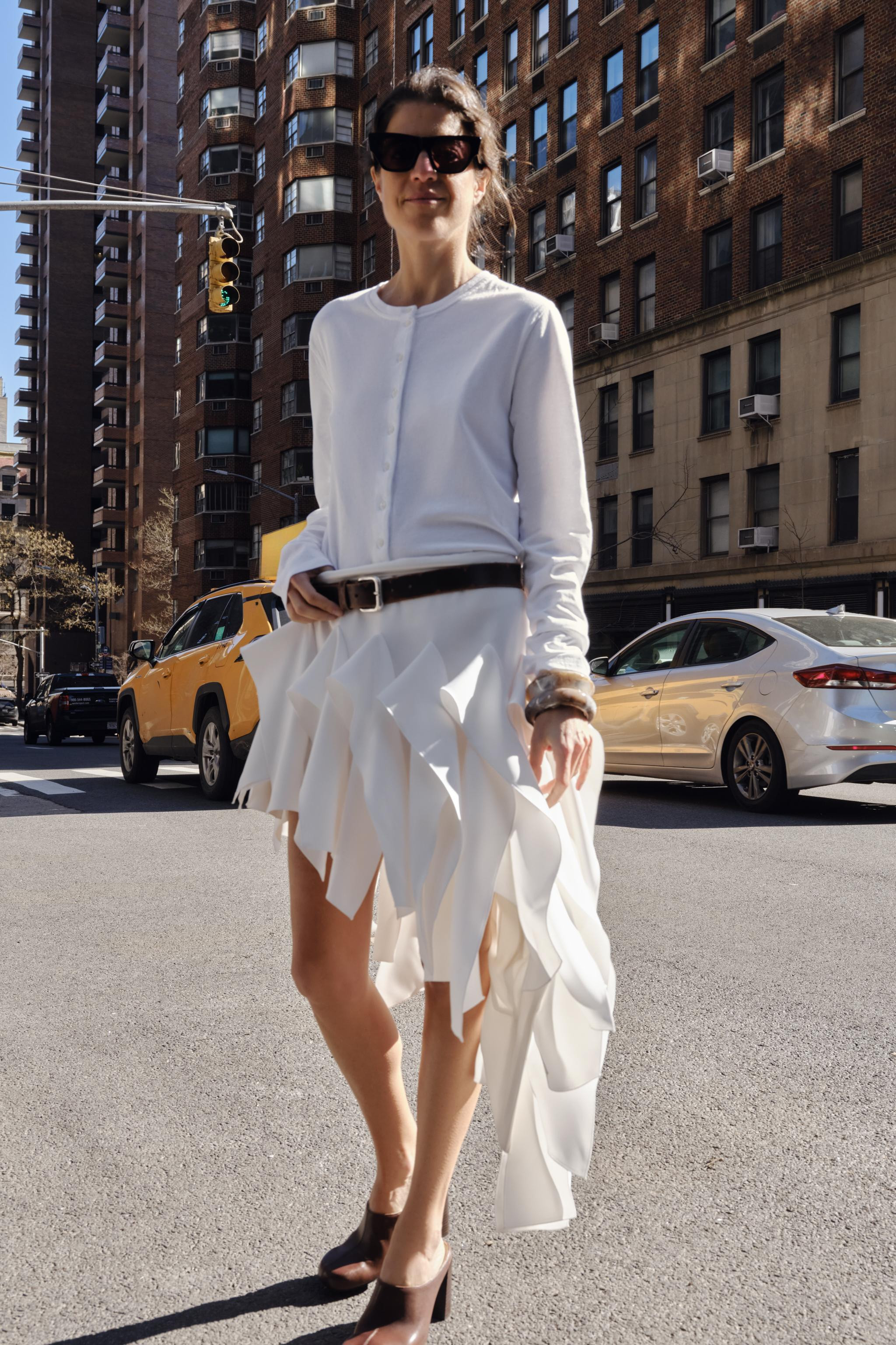 ZW COLLECTION ASYMMETRIC RUFFLED SKIRT | Zara US