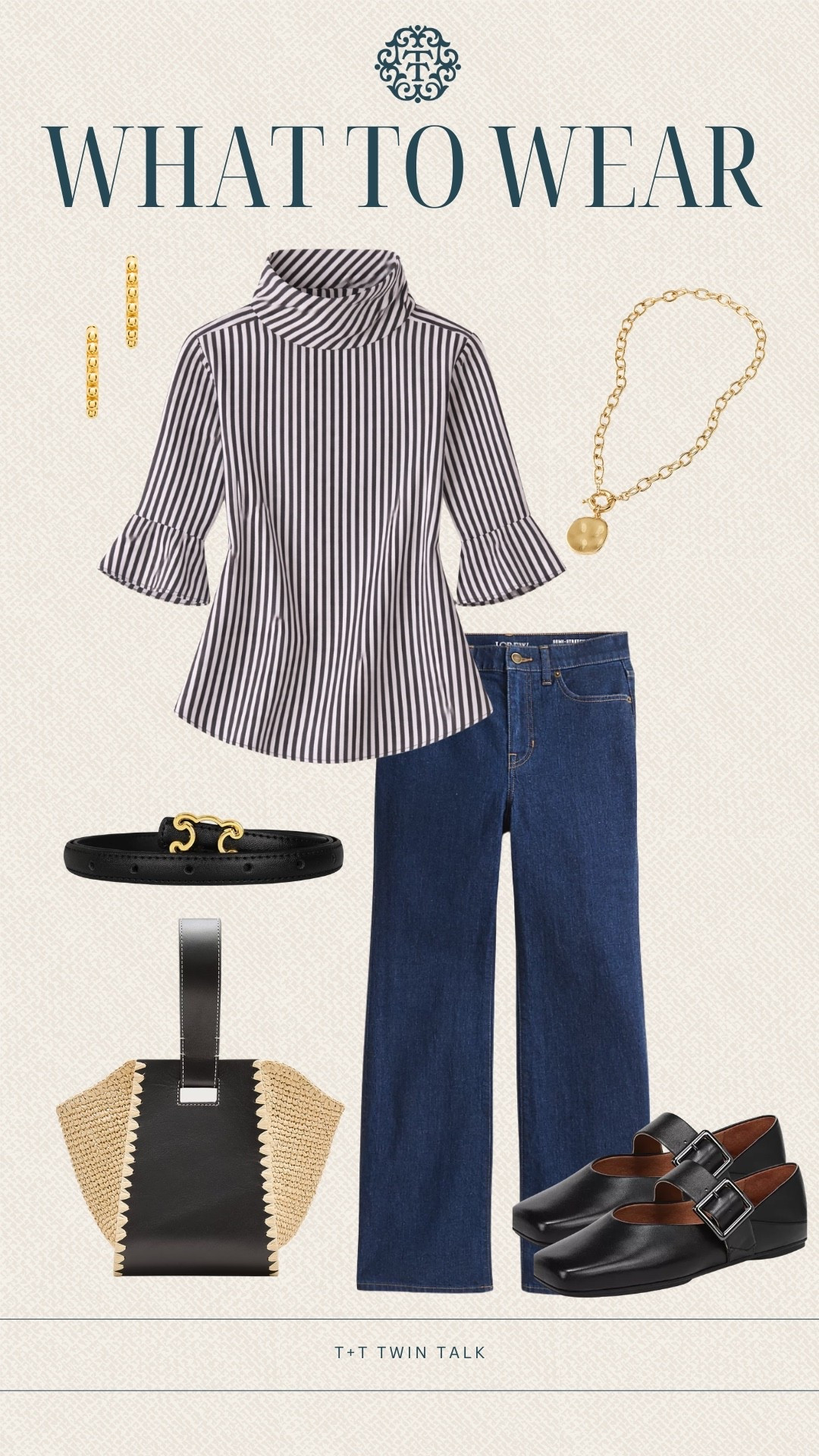 T+T, what to wear! This striped top from Benaar LA paired with classic J.Crew denim and simple gold jewelry creates such a put together look. Perfect for a coffee date or a casual day out.

#LTKSeasonal #LTKMidsize #LTKOver40