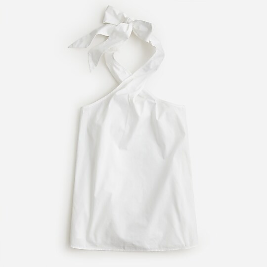 Organic cotton poplin halter top | J. Crew US