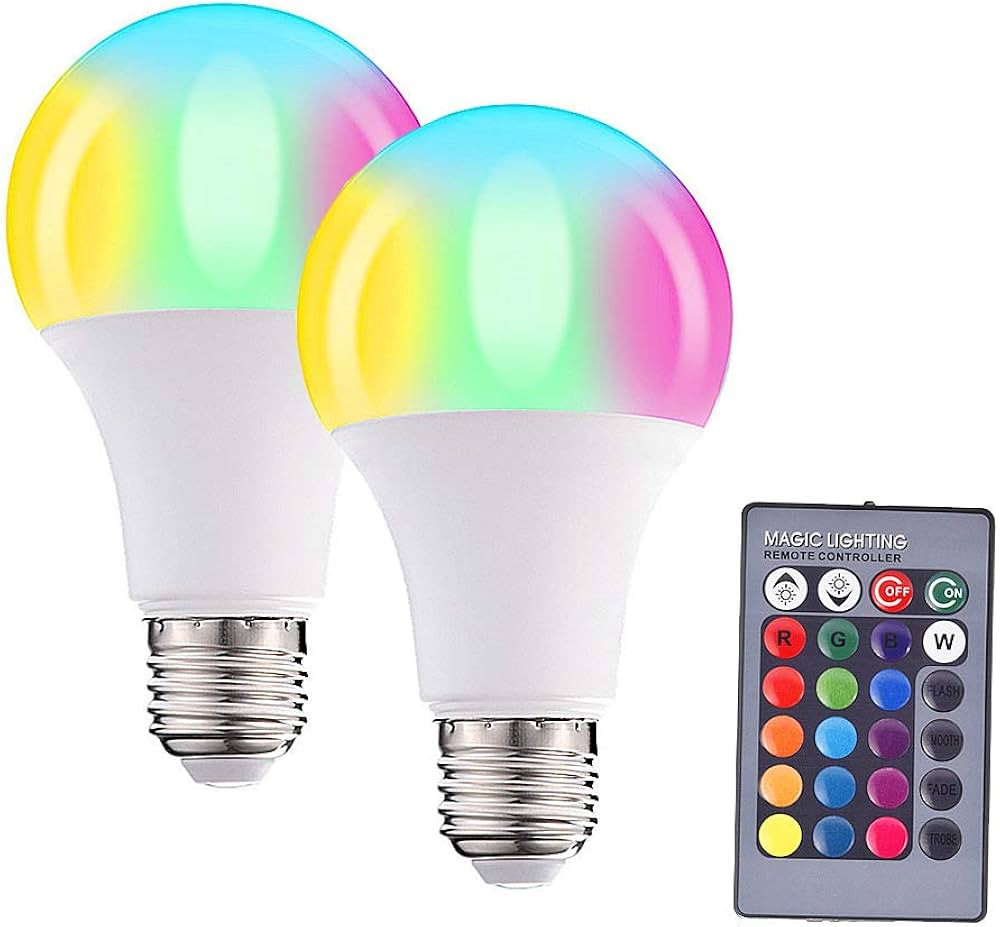 LED Bulbs Dimmable Color Changing Light Bulbs A19 7W 60W Equivalent, Multicolor Decorative No Hub... | Amazon (CA)