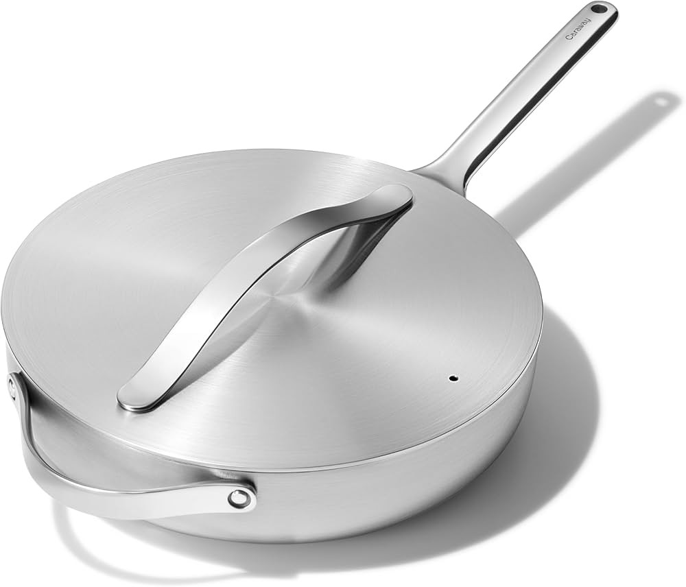 Caraway Stainless Steel Sauté Pan (4.5 Qt) - 5-Ply Stainless Steel - Oven Safe & Stovetop Agnost... | Amazon (US)