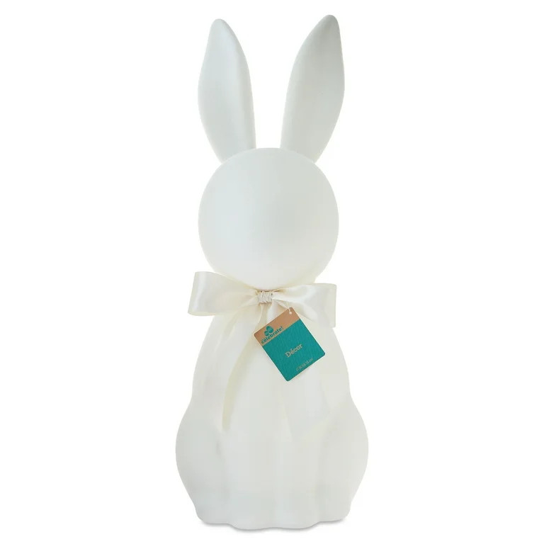 Flocked Bunny Tabletop Decoration, Ivory, 27", Easter by Way To Celebrate | Walmart (US)