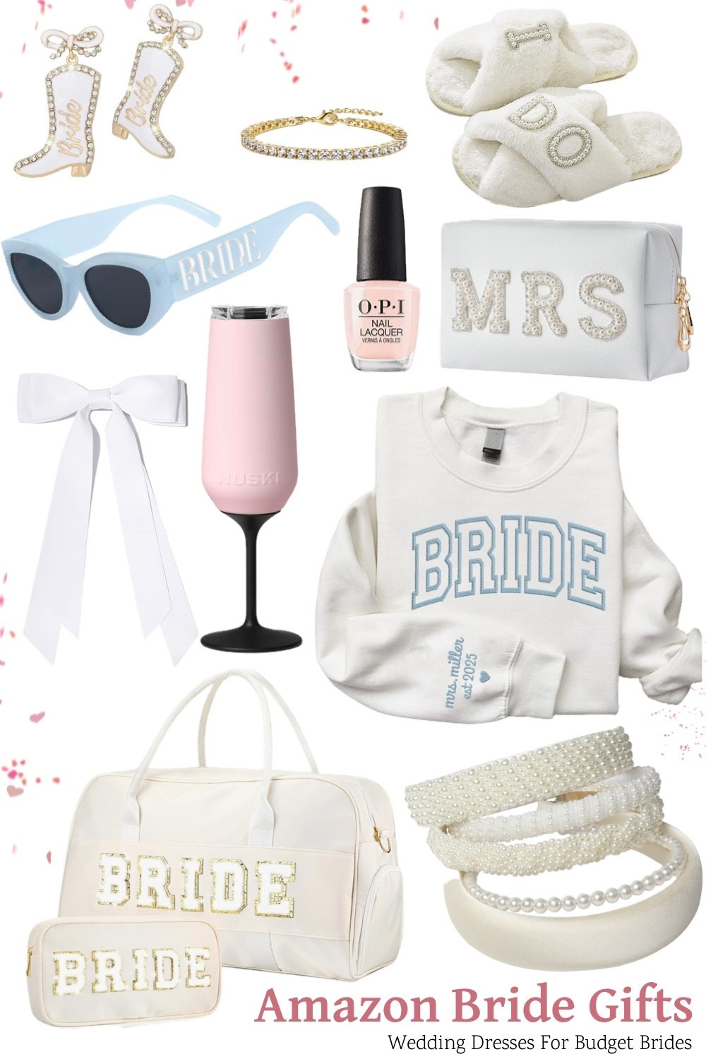 Amazon gift ideas for the bride to be. 

Bridal accessories, wedding accessory, bride gift, engagement gift idea, bachelorette weekend gift, bridal shower gift, bride gift idea, bachelorette party gift, gift for bride to be.

#LTKWedding #LTKSeasonal #LTKBeauty