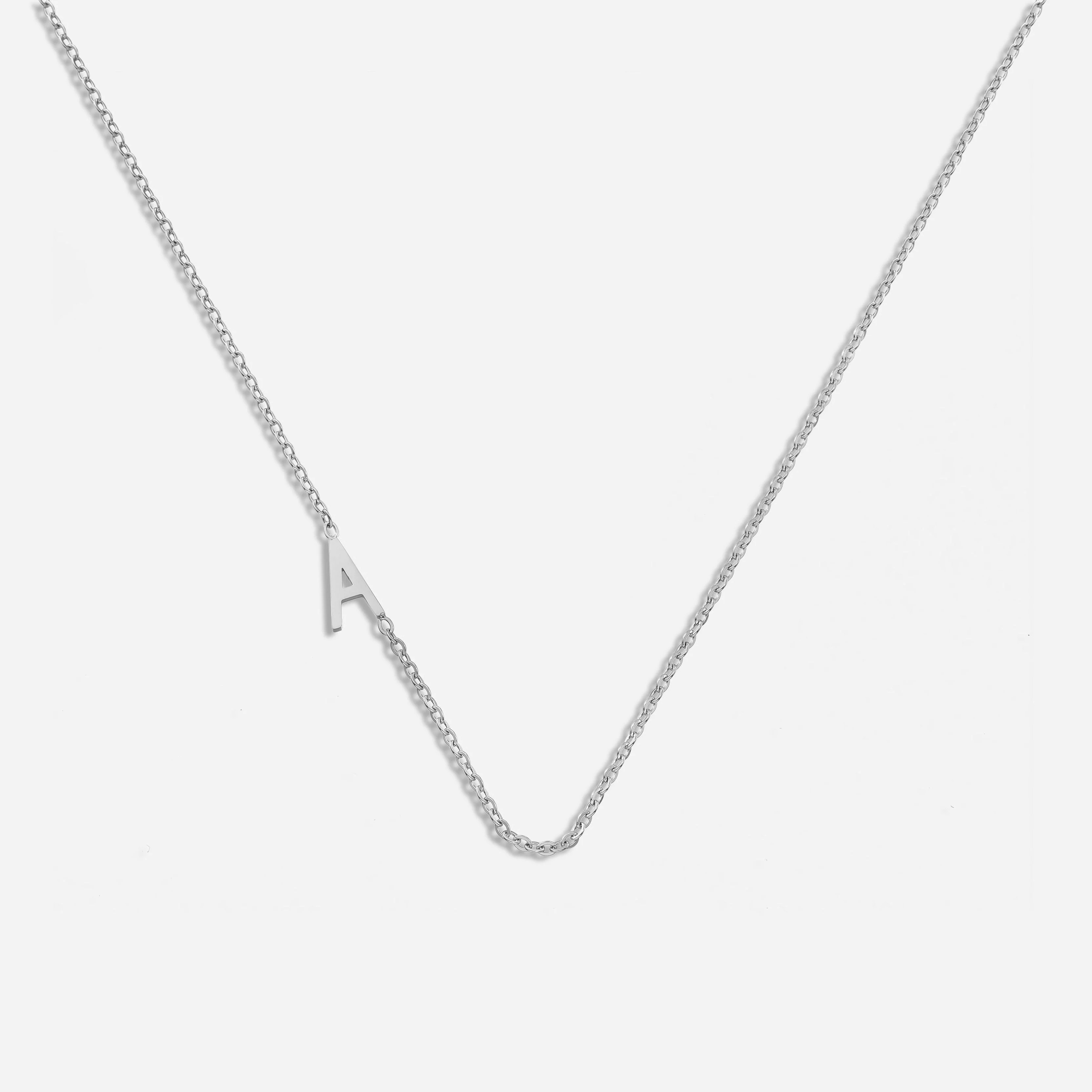 Dainty Letter Pendant Necklace | Victoria Emerson