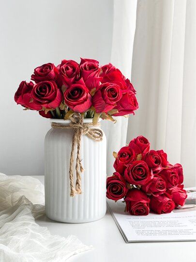 12pcs Artificial Rose Bouquet | SHEIN